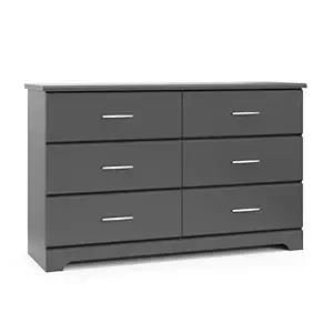 Storkcraft Brookside Dresser, 6-Drawer, Gray - Image 14