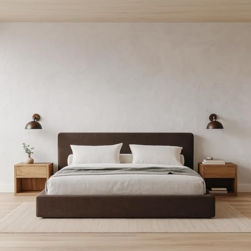 Square Bed Base, Queen, Brown Linen - Image 40