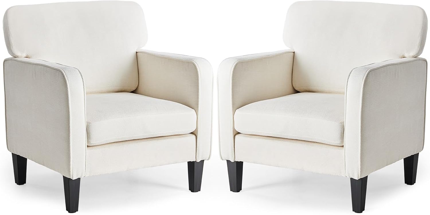 DUMOS Accent Chairs, 2-Pack, White - Image 4