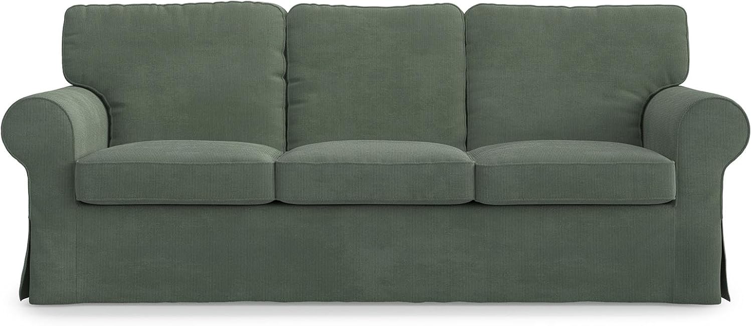 MASTERS OF COVERS Ektorp 3-Seat Sofa Cover, Cream - Image 3