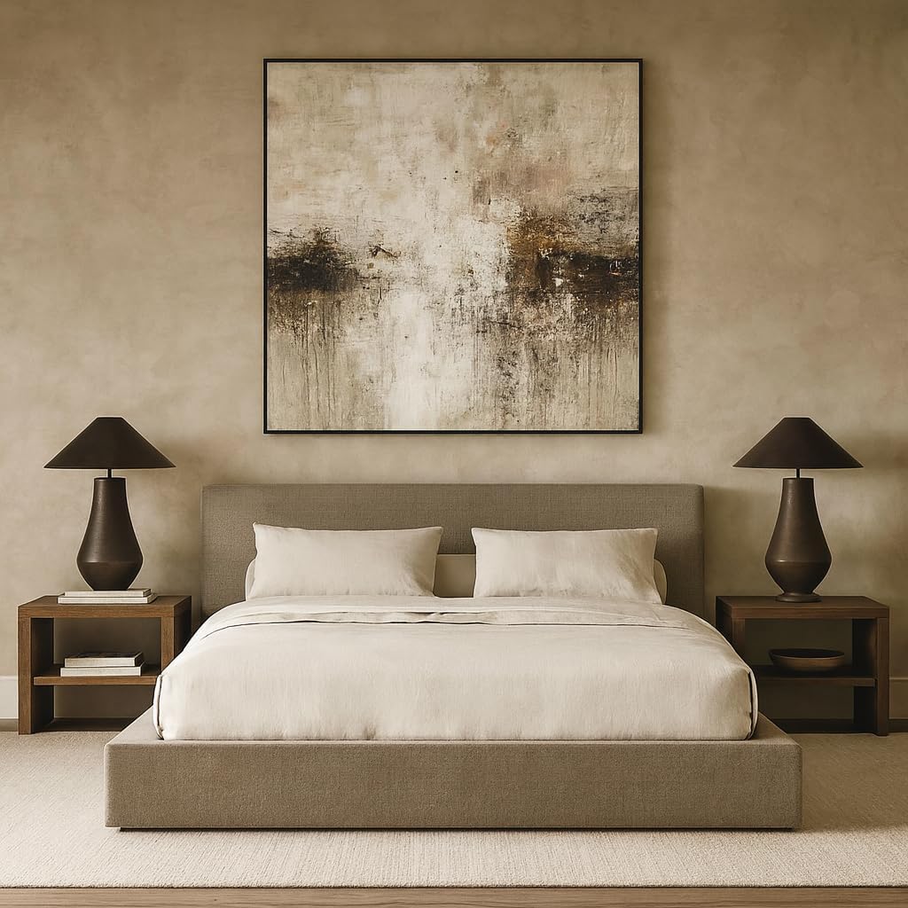 Square Bed Base, Queen, Brown Linen - Image 22