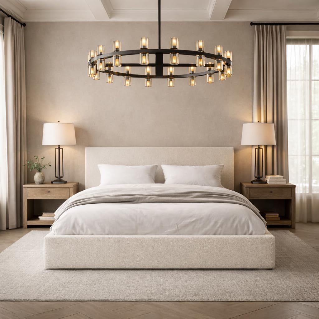 Square Bed Base, Queen, Brown Linen - Image 18