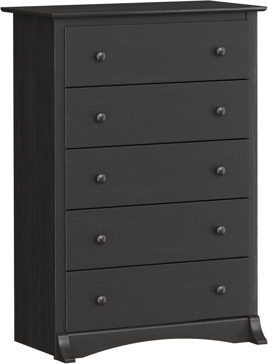 Prepac Rustic Ridge Dresser, 5-Drawer, Black - Image 6