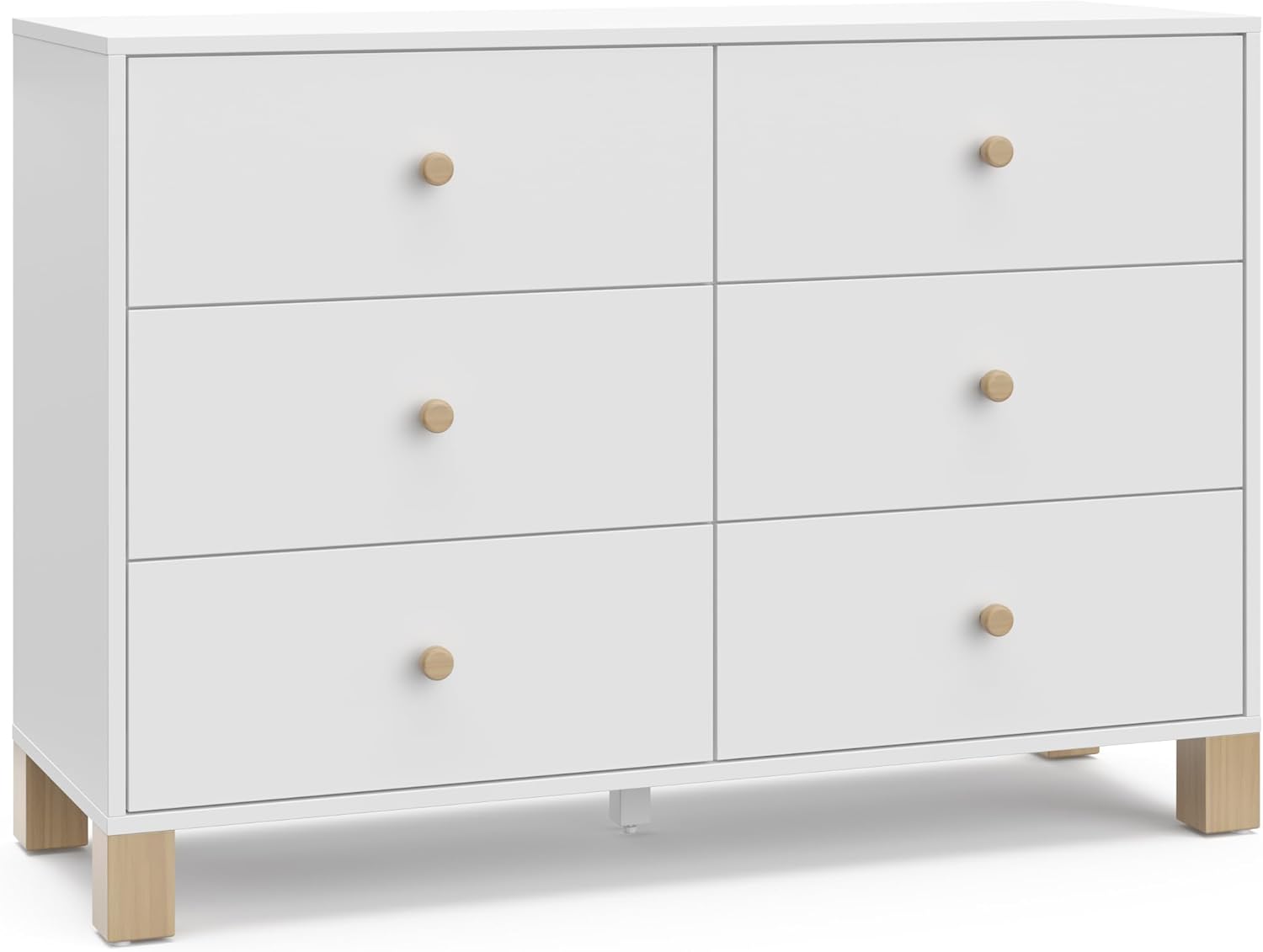 Storkcraft California Dresser, 6-Drawer, Olive/Driftwood - Image 12