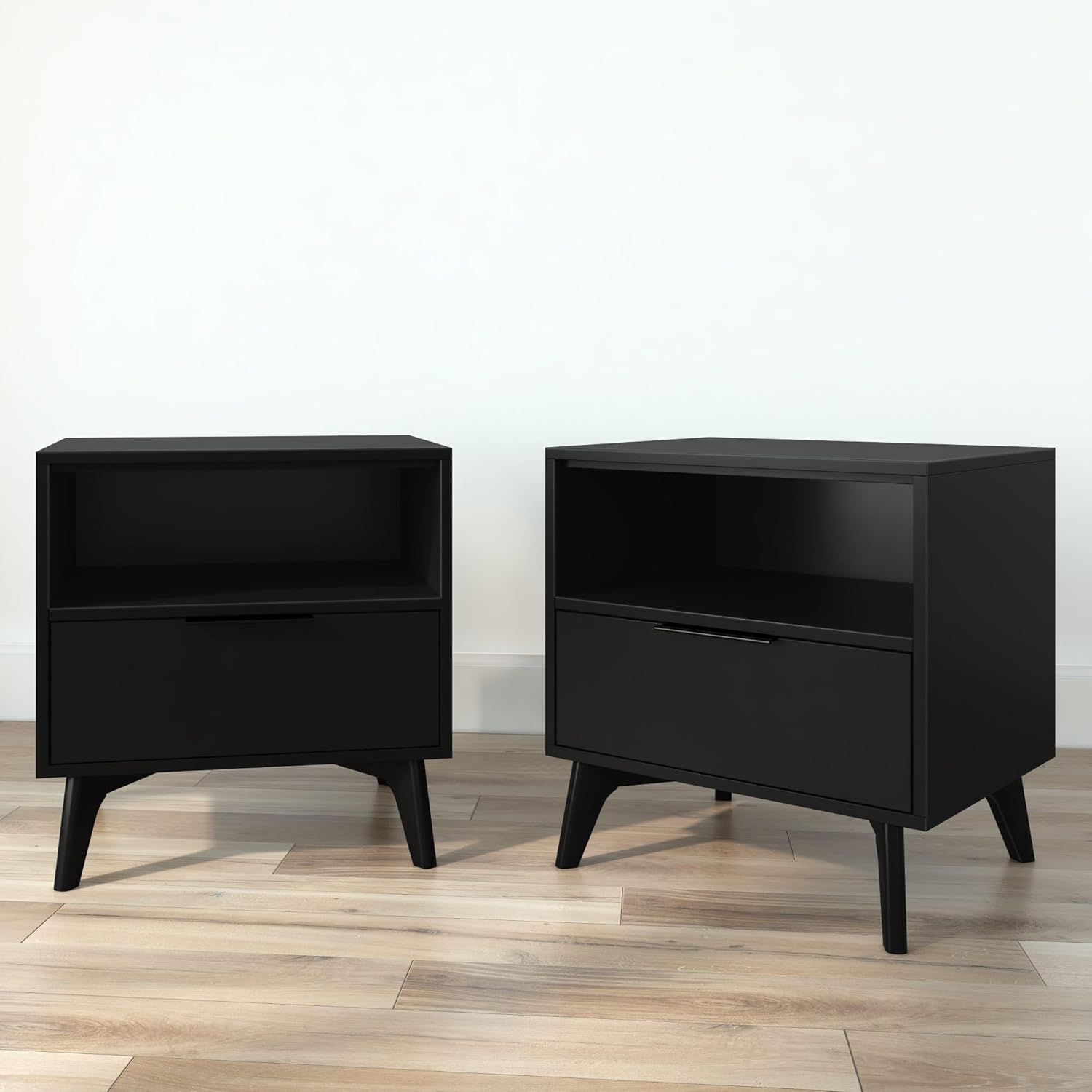 Plank+Beam Haven Nightstand Set of 2, Blonde/Black - Image 8