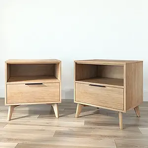 Plank+Beam Haven Nightstand Set of 2, Blonde/Black - Image 9
