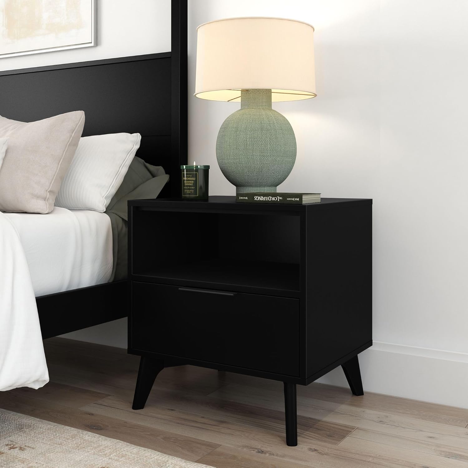 Plank+Beam Haven Nightstand Set of 2, Blonde/Black - Image 2
