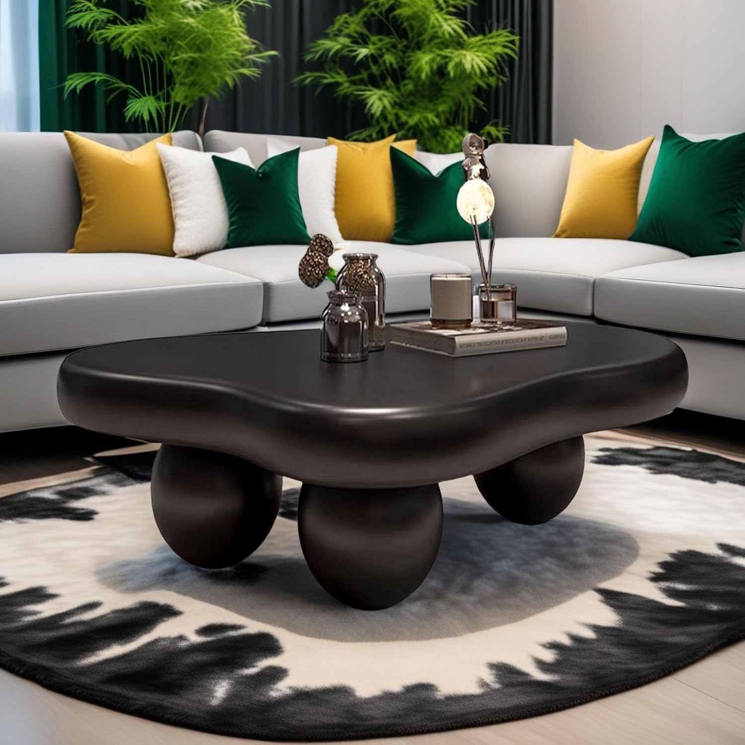 Irregular Cloud Coffee Table, 47", White - Image 3