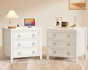 Huuger Nightstand Set of 2, White - Image 6