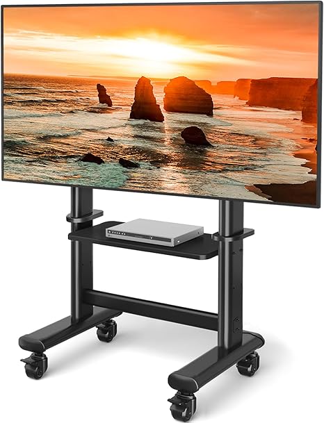 Mobile Rolling TV Cart, 55–120", Heavy Duty - Image 3