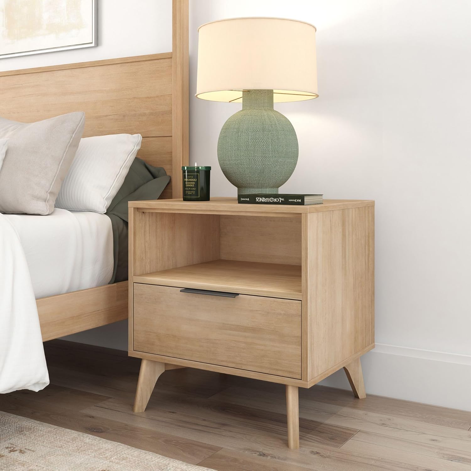 Plank+Beam Haven Nightstand Set of 2, Blonde/Black - Image 3