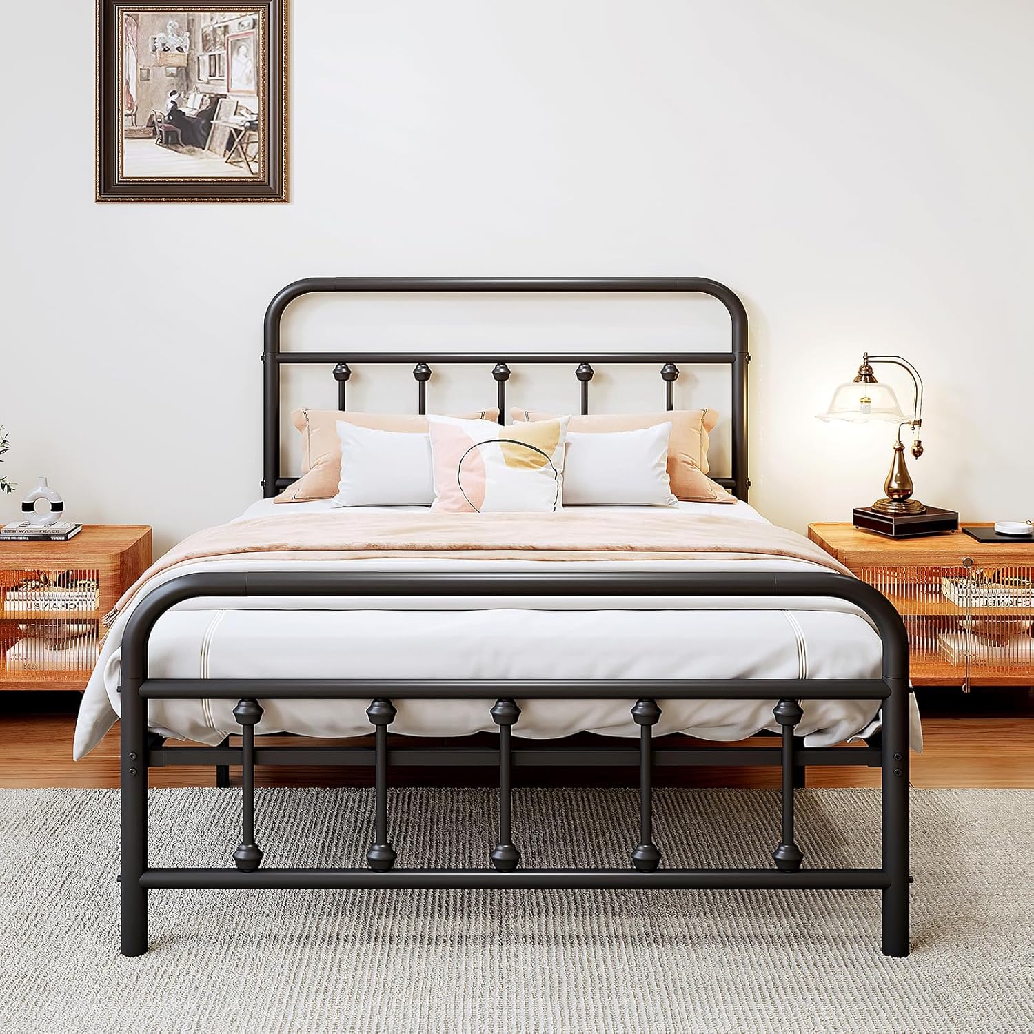Vengarus Queen Bed Frame, 14", Black - Image 2