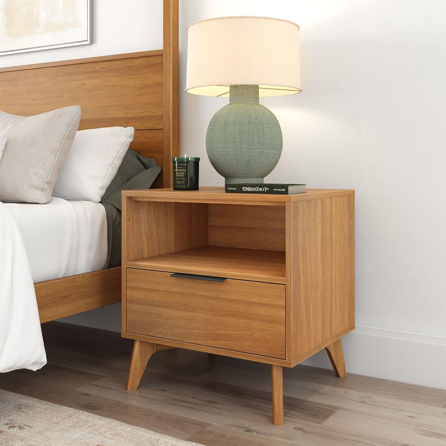 Plank+Beam Haven Nightstand Set of 2, Blonde/Black - Image 4