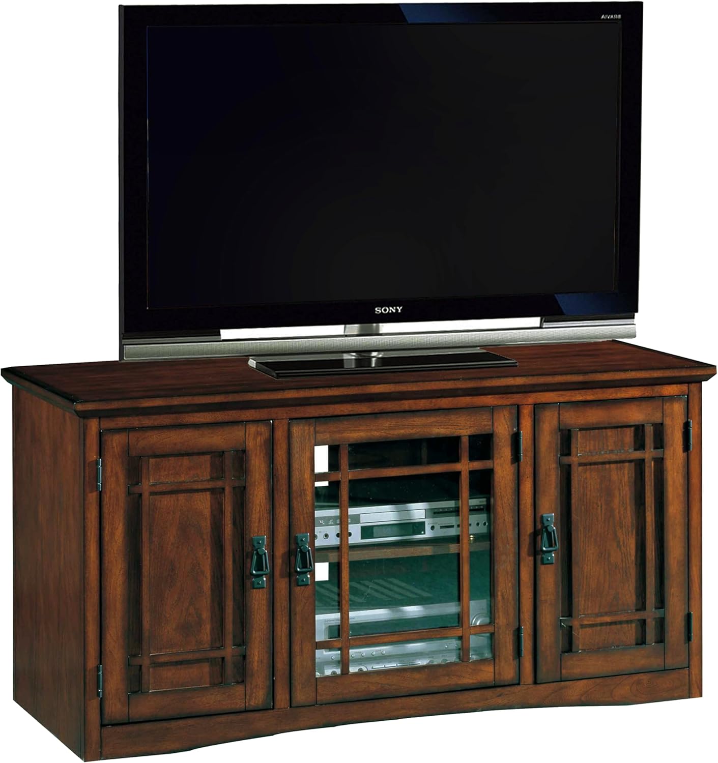 Leick Home TV Stand, Solid Wood, Mission Oak - Image 6