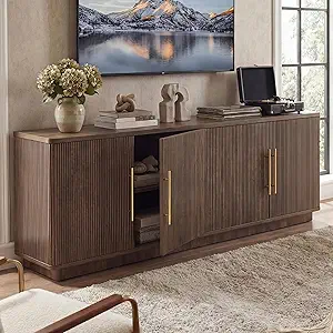 YITAHOME TV Stand, 70", Natural Oak - Image 3