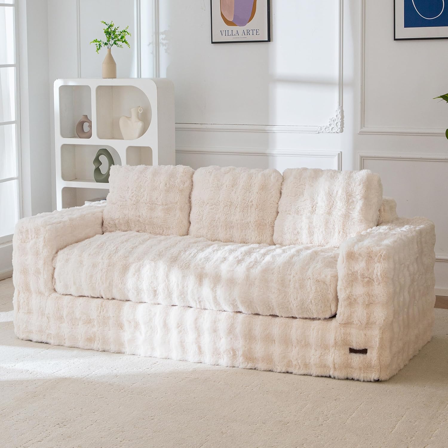 MAXYOYO Bean Bag Loveseat Sofa, Black - Image 16