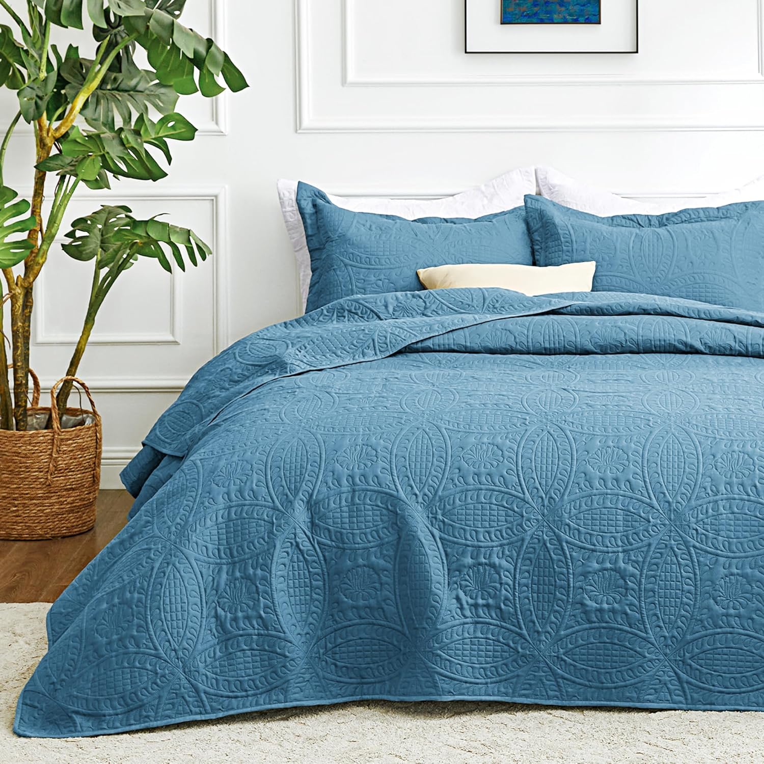 Love's Cabin Queen Quilt Set, 3-Piece, Blue - Image 31