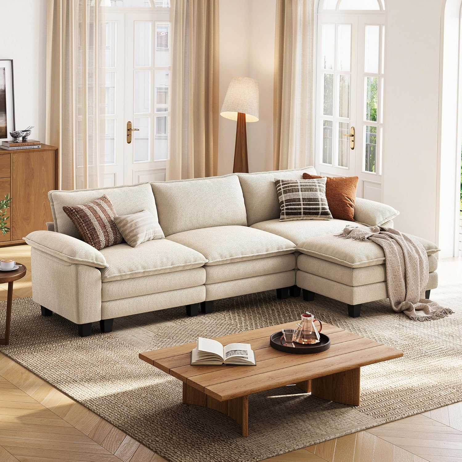 LINSY HOME Cloud Loveseat Sofa, 90", Green - Image 28