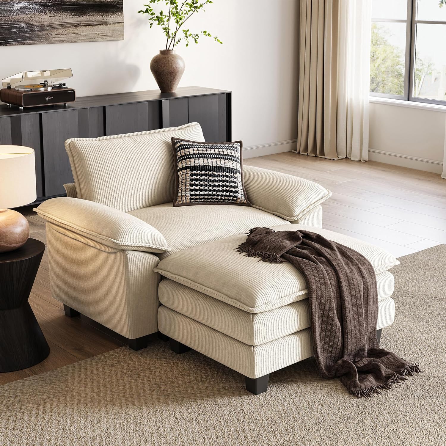 LINSY HOME Cloud Loveseat Sofa, 90", Green - Image 24