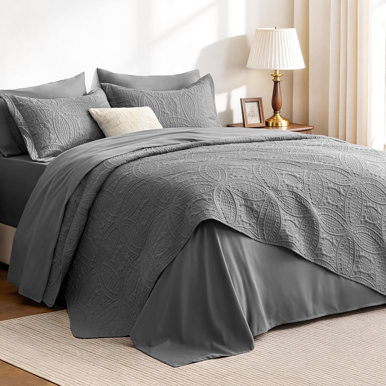 Love's Cabin Queen Quilt Set, 3-Piece, Blue - Image 23